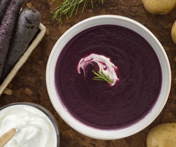 Purple carrot velouté