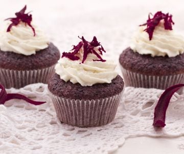 Purple carrot cupcakes