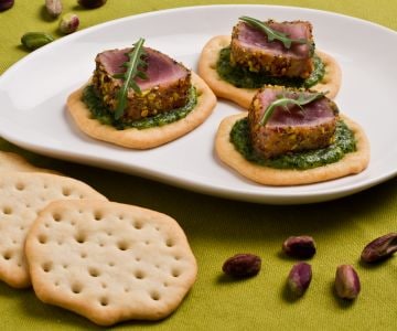 Flatbreads with tuna crust