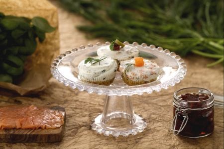 Savory herb cheesecakes