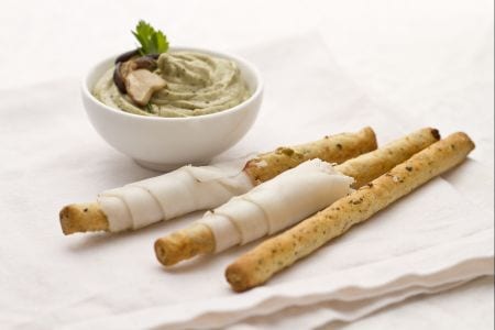 Sfilati alle olive con porcini e lardo