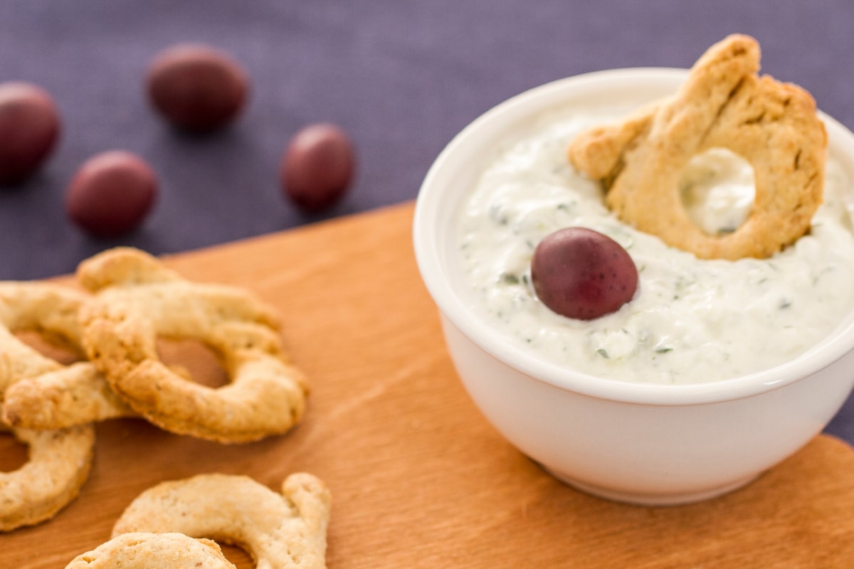 Torcelli with Smyrna-style tzatziki