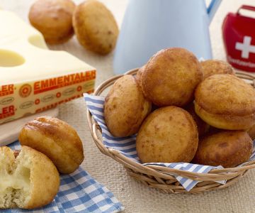 Savory doughnuts with potatoes and Emmentaler