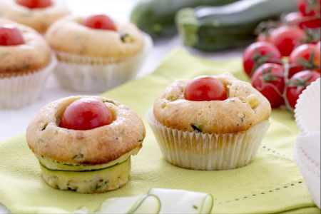 Savory muffins with ricotta and zucchini