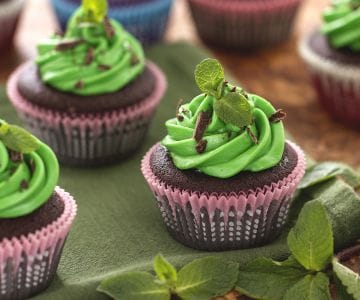 Mint and Chocolate Cupcake