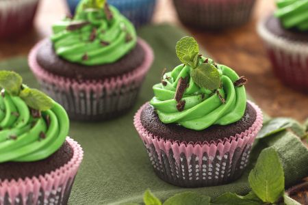 Mint and Chocolate Cupcake