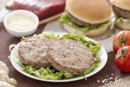 Tuna burger with orange and ginger