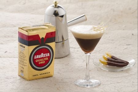 Shaken Coffee with Lemon