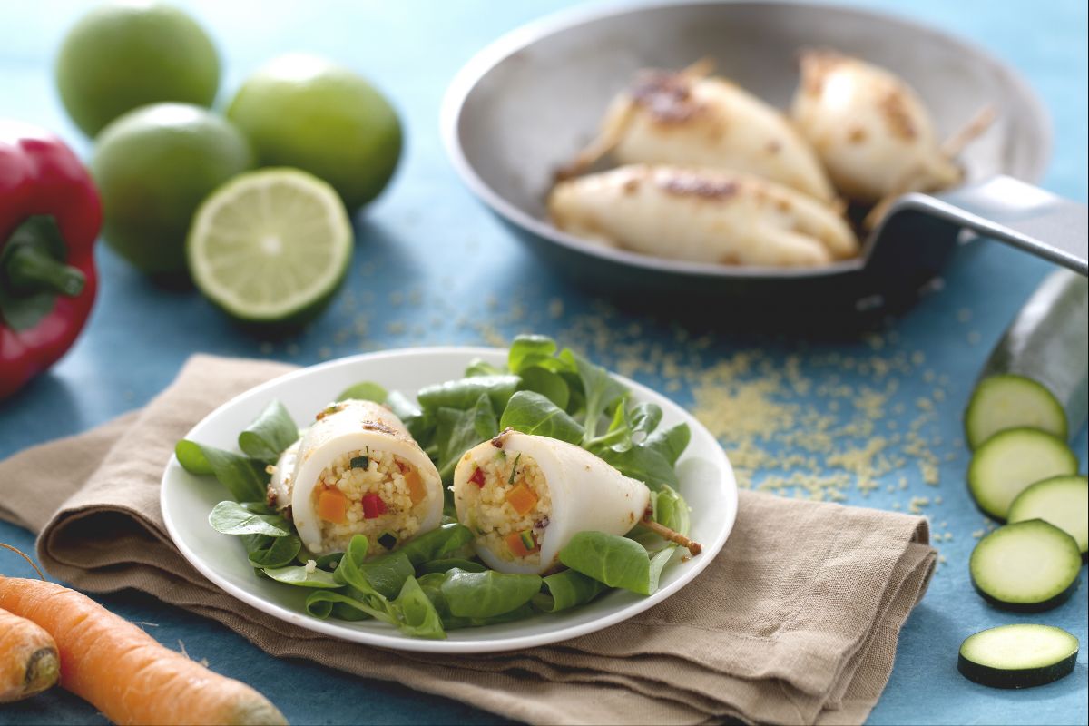 Stuffed Squid with Couscous