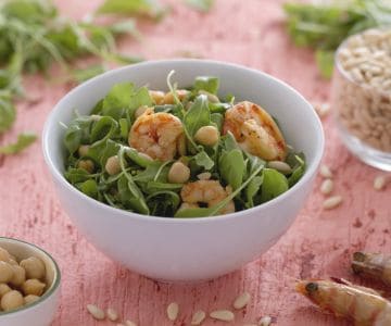 Chickpea, Shrimp and Arugula Salad