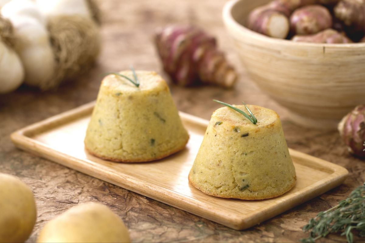 Jerusalem artichoke flan