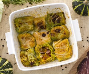 Cabbage rolls with pumpkin