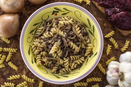 Fusilli with Chicken Livers