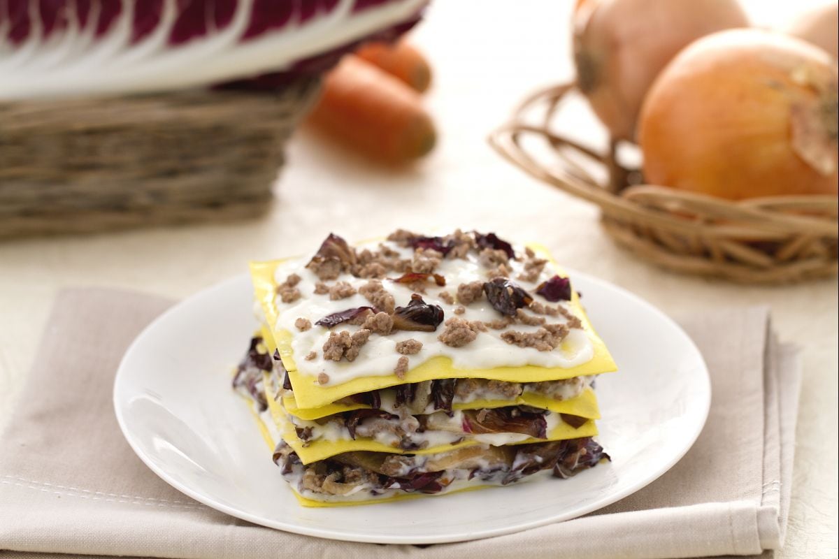 Lasagne with Radicchio and Montasio