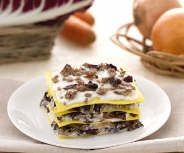 Lasagne with Radicchio and Montasio