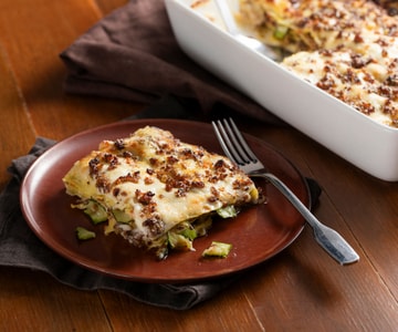 White ragù and zucchini lasagna