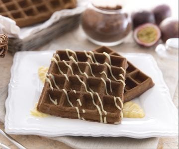 Chocolate and Passion Fruit Waffles