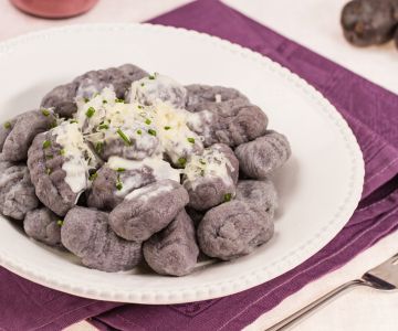 Purple potato gnocchi