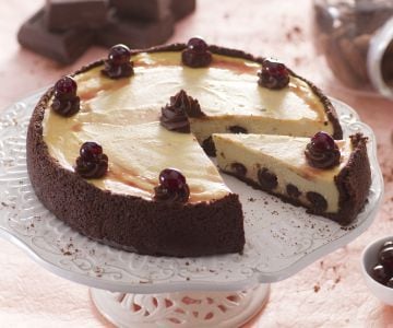 Ricotta and Black Cherry Cheesecake