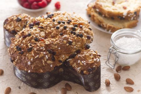Quick Easter Dove Cake with Red Fruits