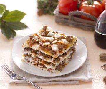 Lasagna with lamb ragout
