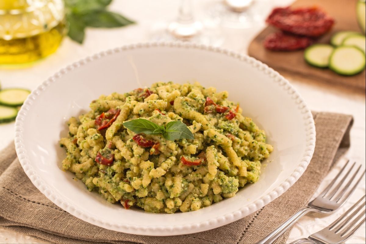 Passatelli with zucchini pesto