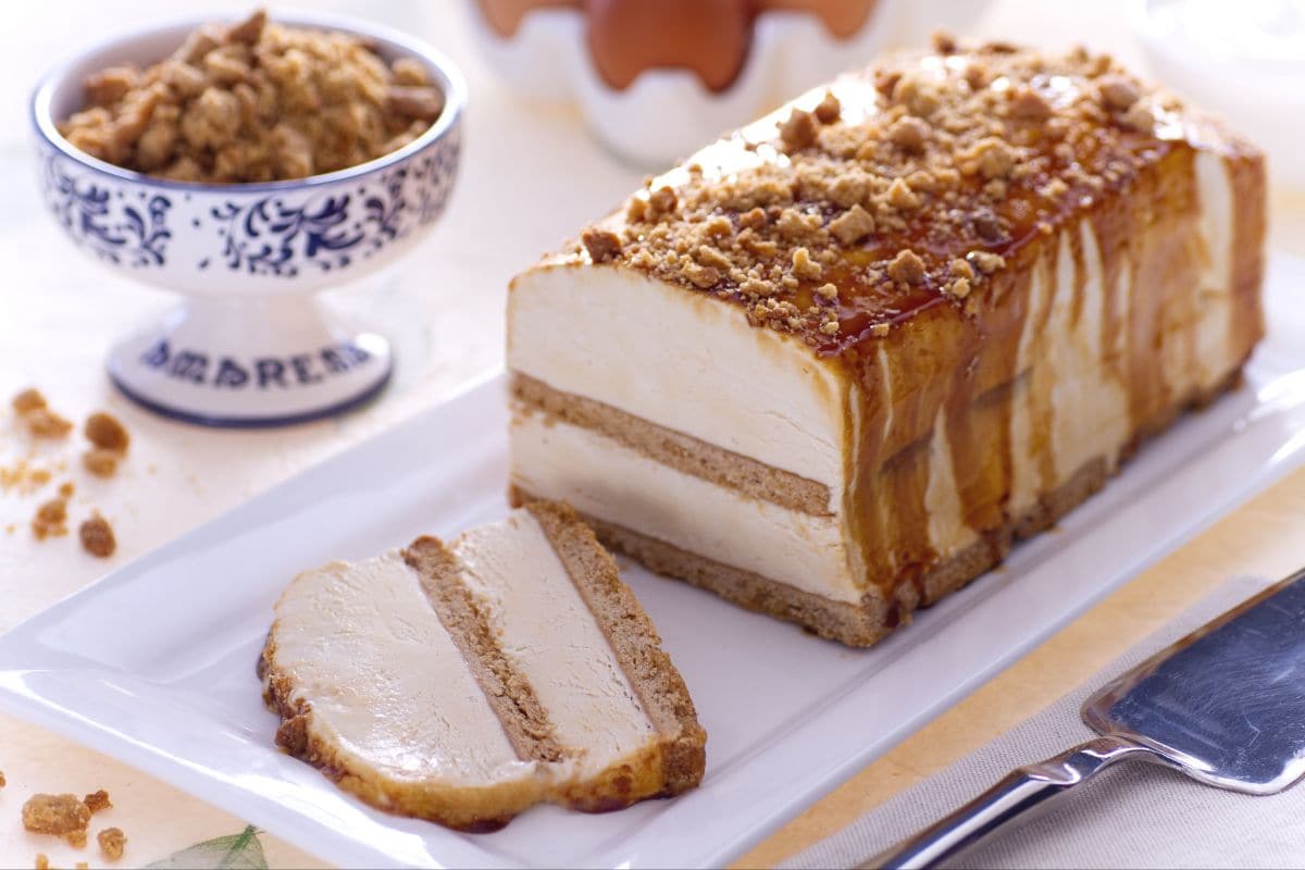 Salted caramel semifreddo