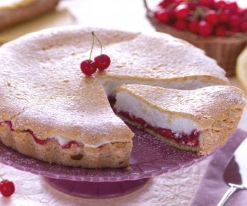 Ricotta and sour cherry tart
