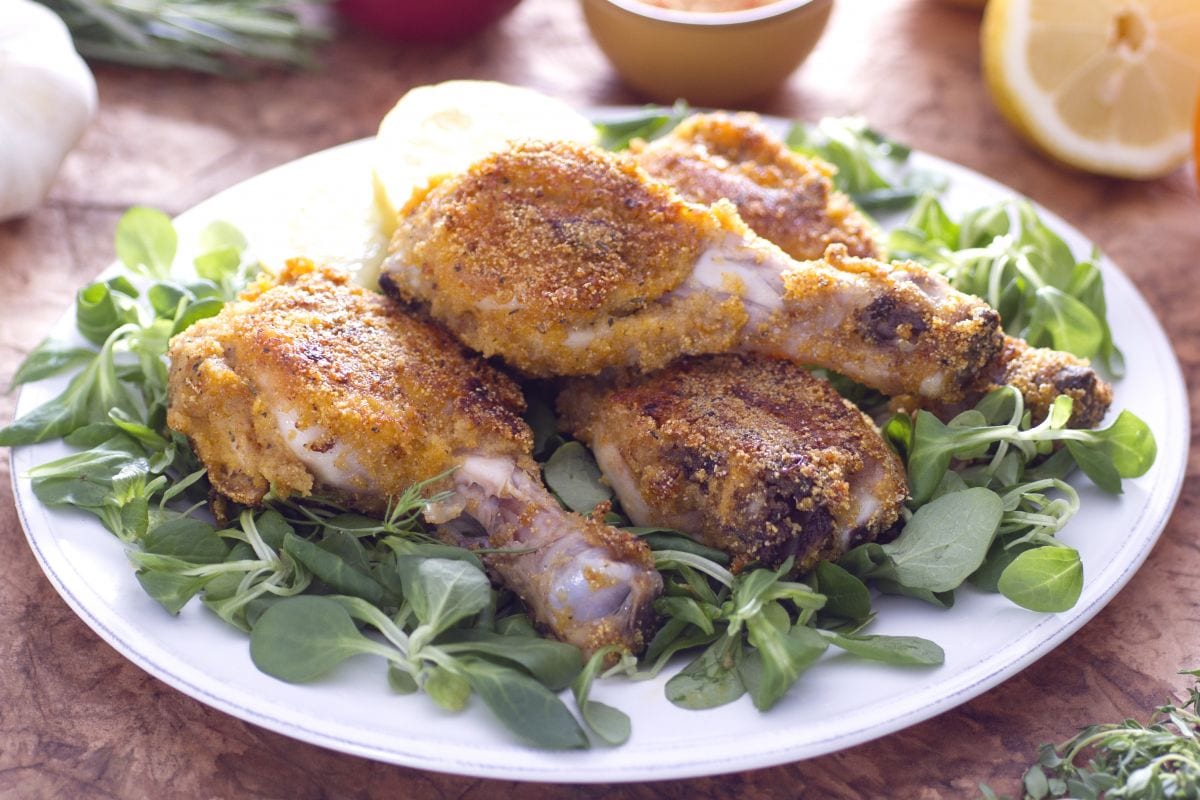 Crispy chicken thighs