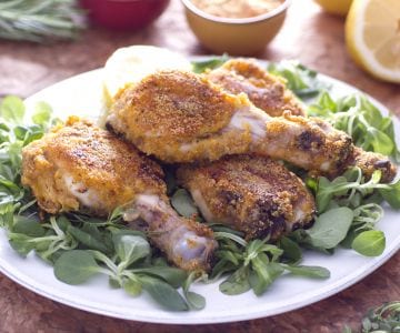 Crispy chicken thighs
