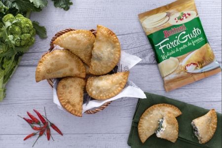 Panzerotti with ricotta and turnip greens