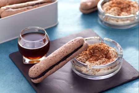 Coffee mousse with cigar