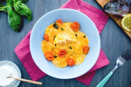 Salmon Trout Stuffed Ravioli