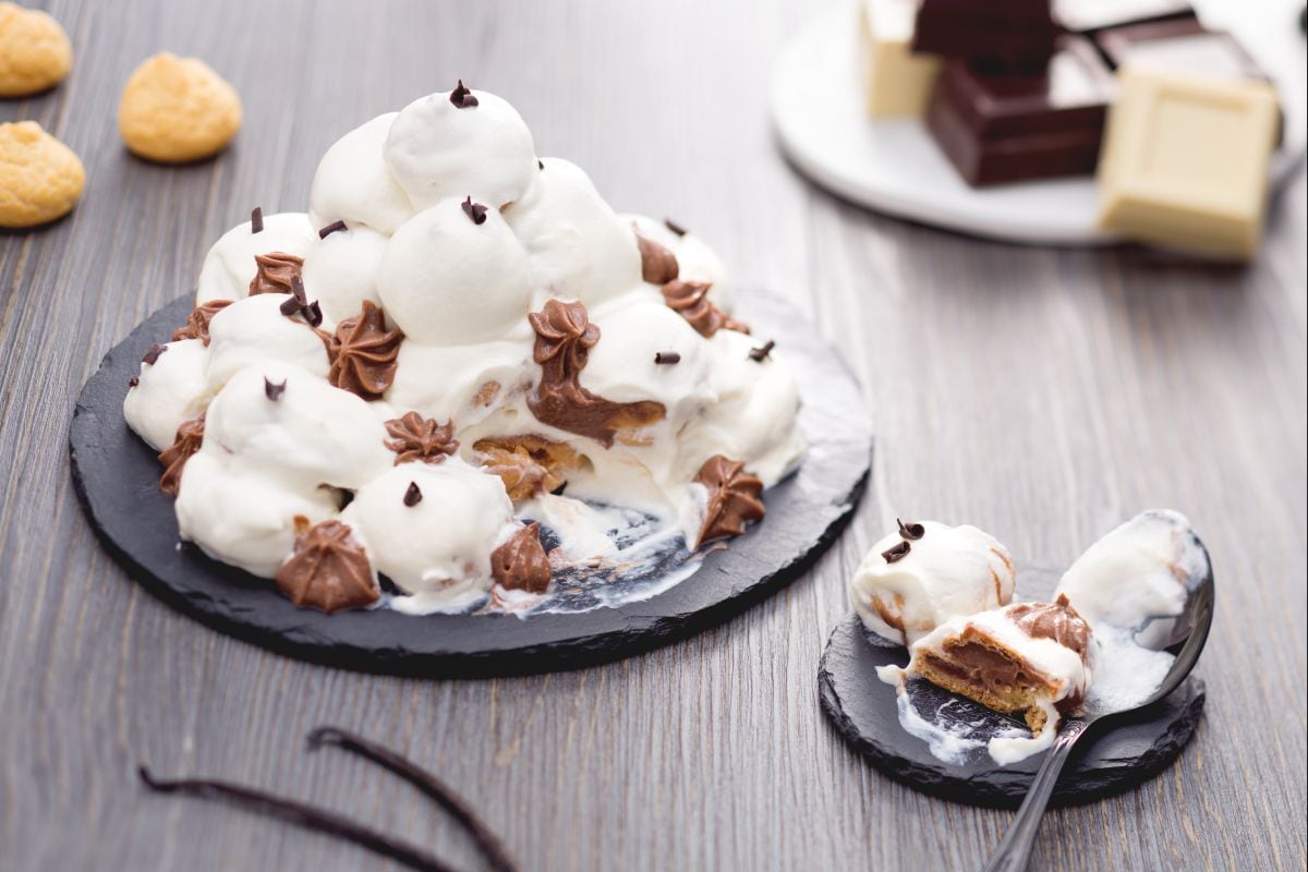 White Chocolate Profiteroles