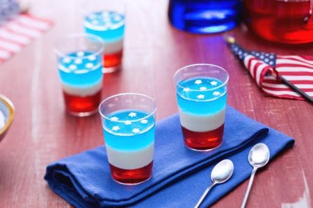 Jelly shot stars and stripes