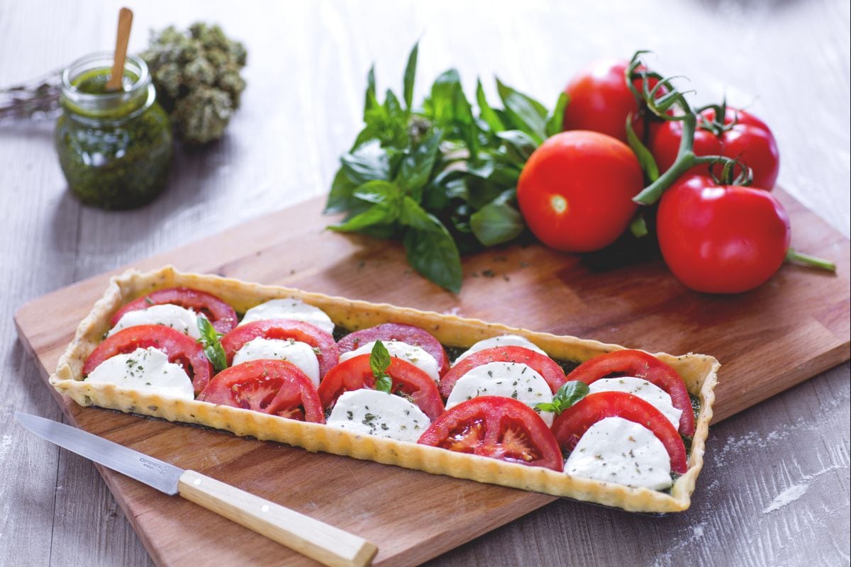Caprese savory pie