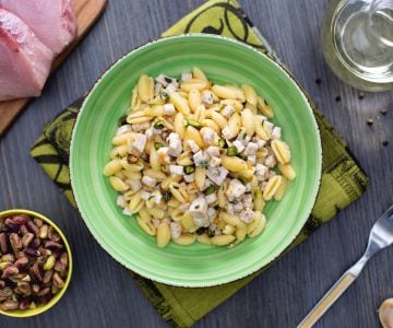 Sardinian gnocchetti with swordfish and pistachios