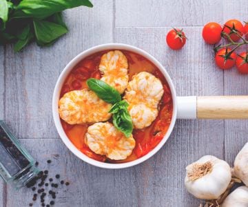 Monkfish with Fresh Tomato Sauce