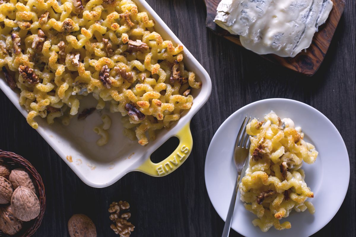 Baked Pasta with Gorgonzola Gratin