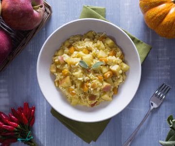 Risotto with Apples, Spicy Pumpkin, and Sage