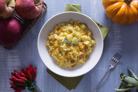 Risotto with Apples, Spicy Pumpkin, and Sage