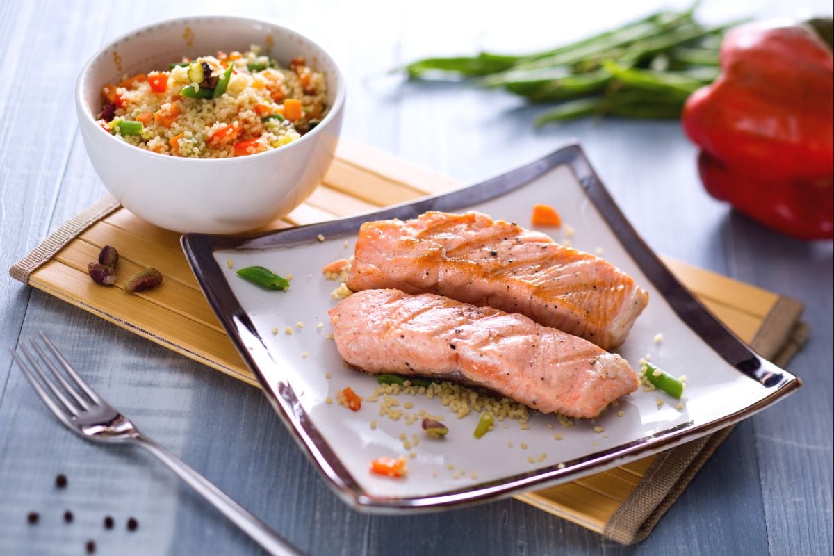Grilled Salmon with Couscous Salad