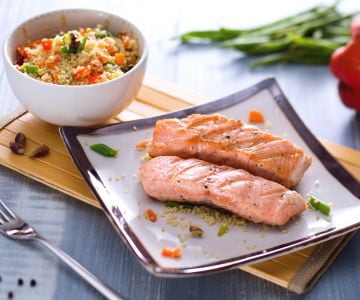 Grilled Salmon with Couscous Salad