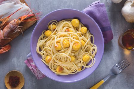 Pasta with Fish Meatballs
