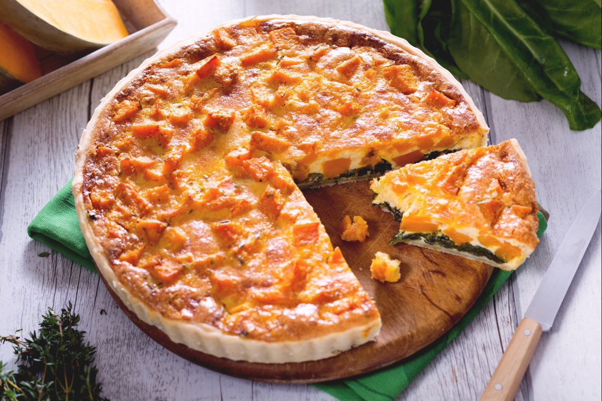 Pumpkin and Chard Quiche