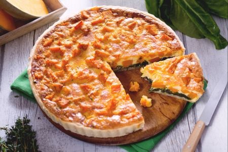 Pumpkin and Chard Quiche