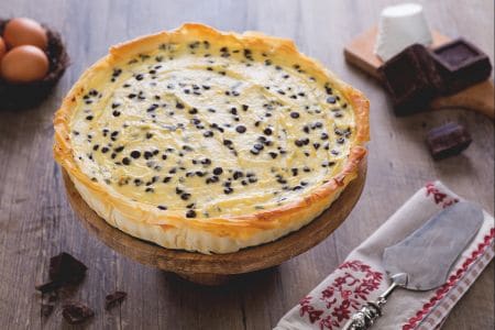 Phyllo Dough Cake with Ricotta and Chocolate