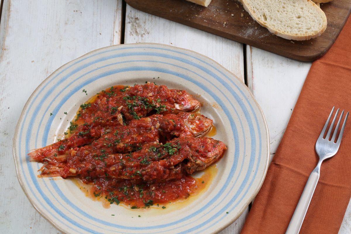 Red mullets Livorno style