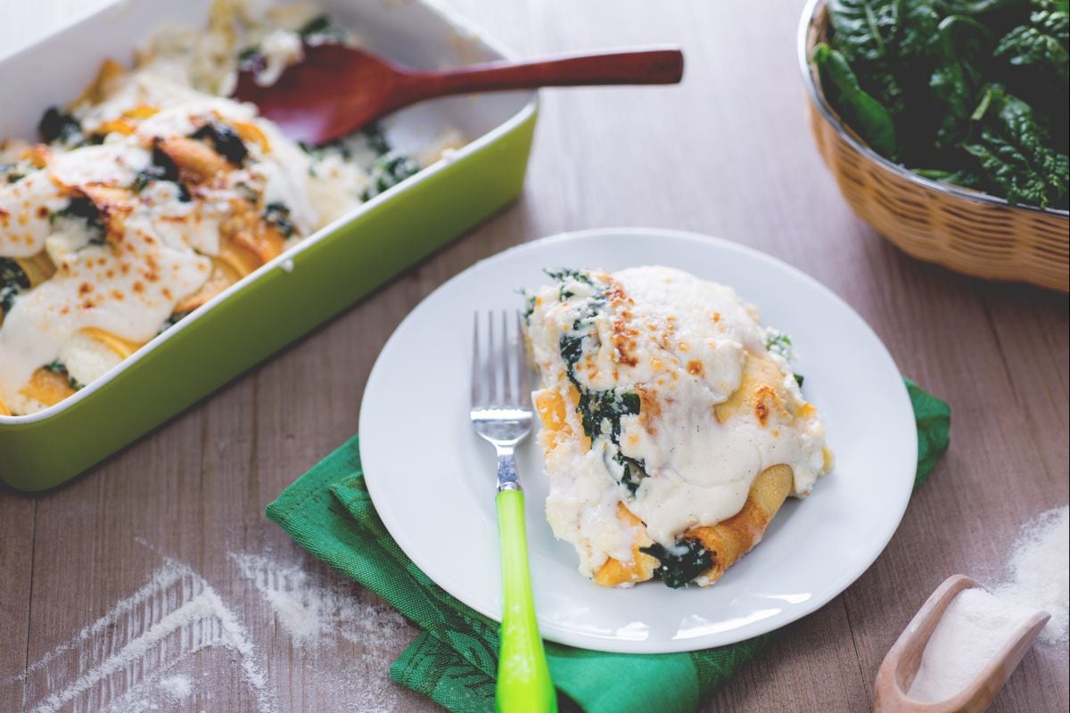 Ricotta and Spinach Crepe