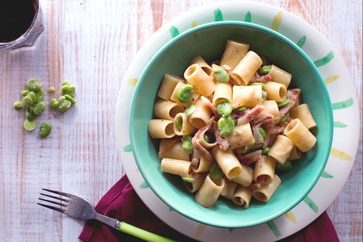 Pasta with Fava Beans and Guanciale